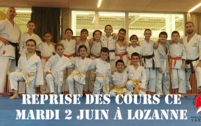 Reprise des cours Karaté à Lozanne jusqu’au 23 juillet