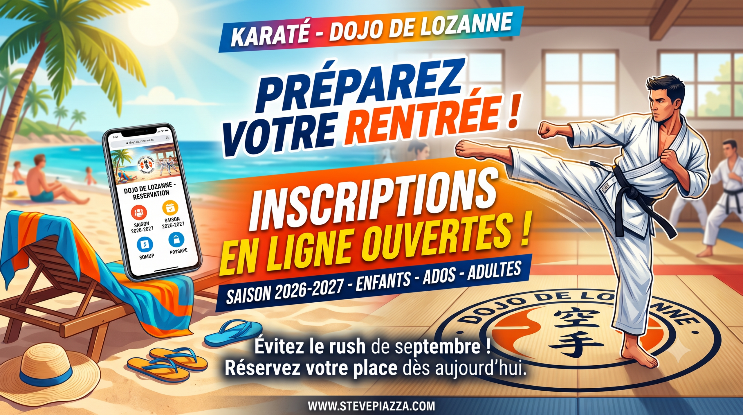 Rentrée Dojo karaté Lozanne 2026-2027